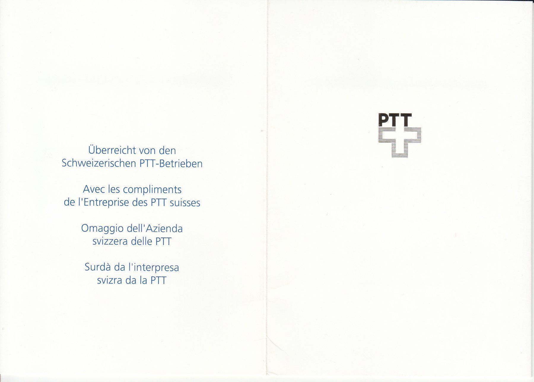 Tutti i francobolli: SBK 814 - 817 im 4er-Block in PTT-Folder – Usato da Bürglen TG venduto da StampGraf 1
