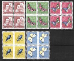 Viererblockserie Pro Juventute 1956 J163 - J167 **