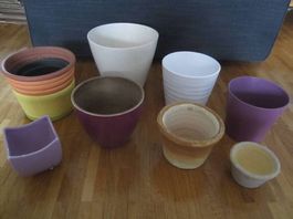 Lot de 8 jolis cache-pots : selon photos