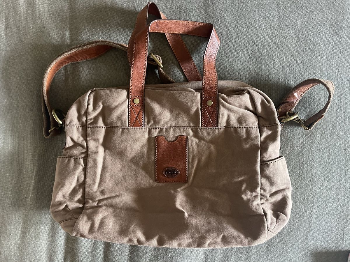 Fossil Sacs: Umhängetasche Fossil Canvas & Leder – Neuf (Voir description) à Cotterd par mickey-kiki 1