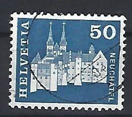 Tutti i francobolli: 1964 - Baudenkmäler - Stiftskirche – Usato da Schaffhausen venduto da poststamp