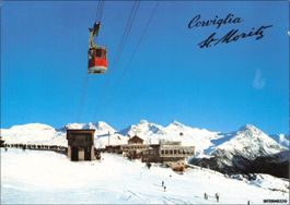 St. Moritz GR // 1970 Corviglia Talstation Seilbahn Piz Nair