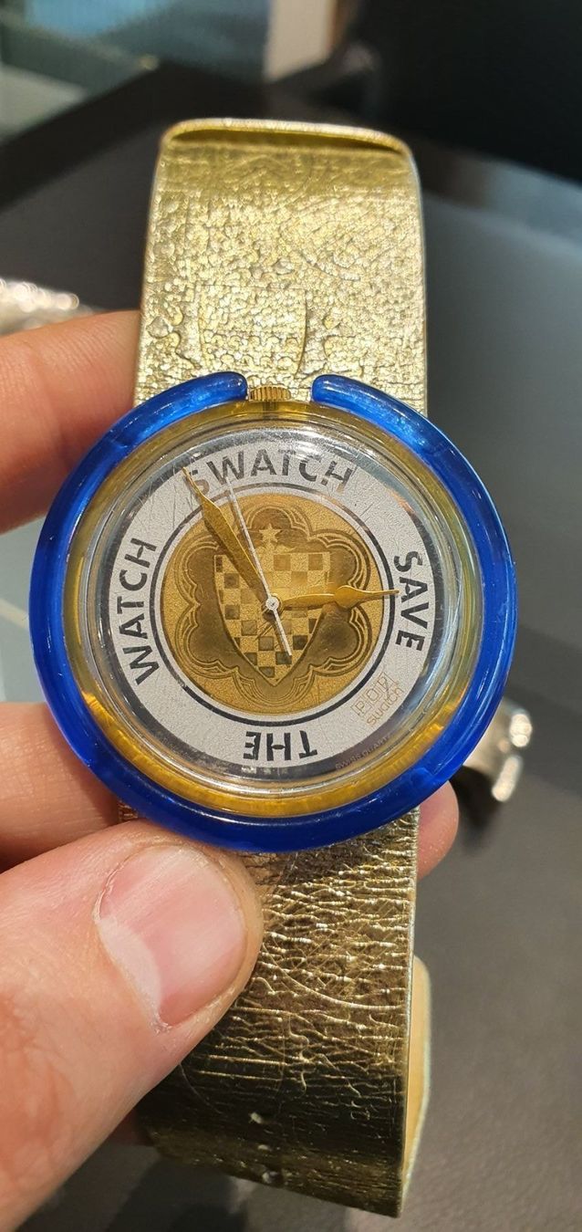 Swatch Orologi: Swatch Save Pop selten!!! GOLD pop watch – Usato da Unterägeri venduto da Altgoldschmuck 1