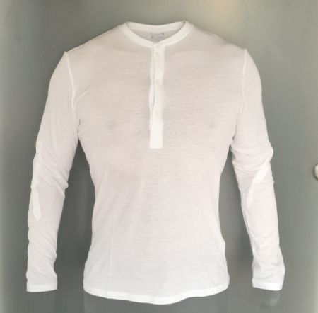 Langarmshirt, Longsleeve weiss Gr. M (Herren)