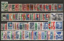 PJ099 - Lot Pro Juventute 1913-1963 (incomplet) obl.