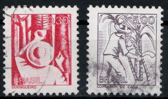 Tutti i francobolli: 2 Timbres - Brésil - 1977-79 Obl. – Usato da Blonay venduto da Leglaude_01