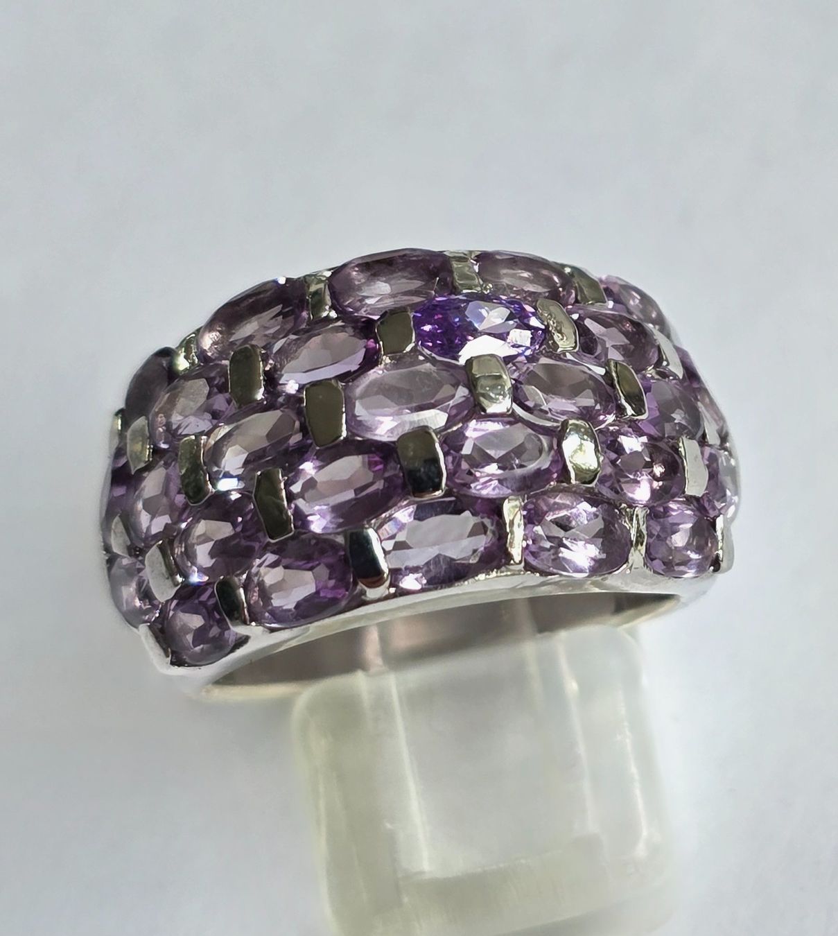 Anelli: Amethist Silber Fingerring – Nuovo e nell'imballaggio originale da Zürich venduto da adriben 3