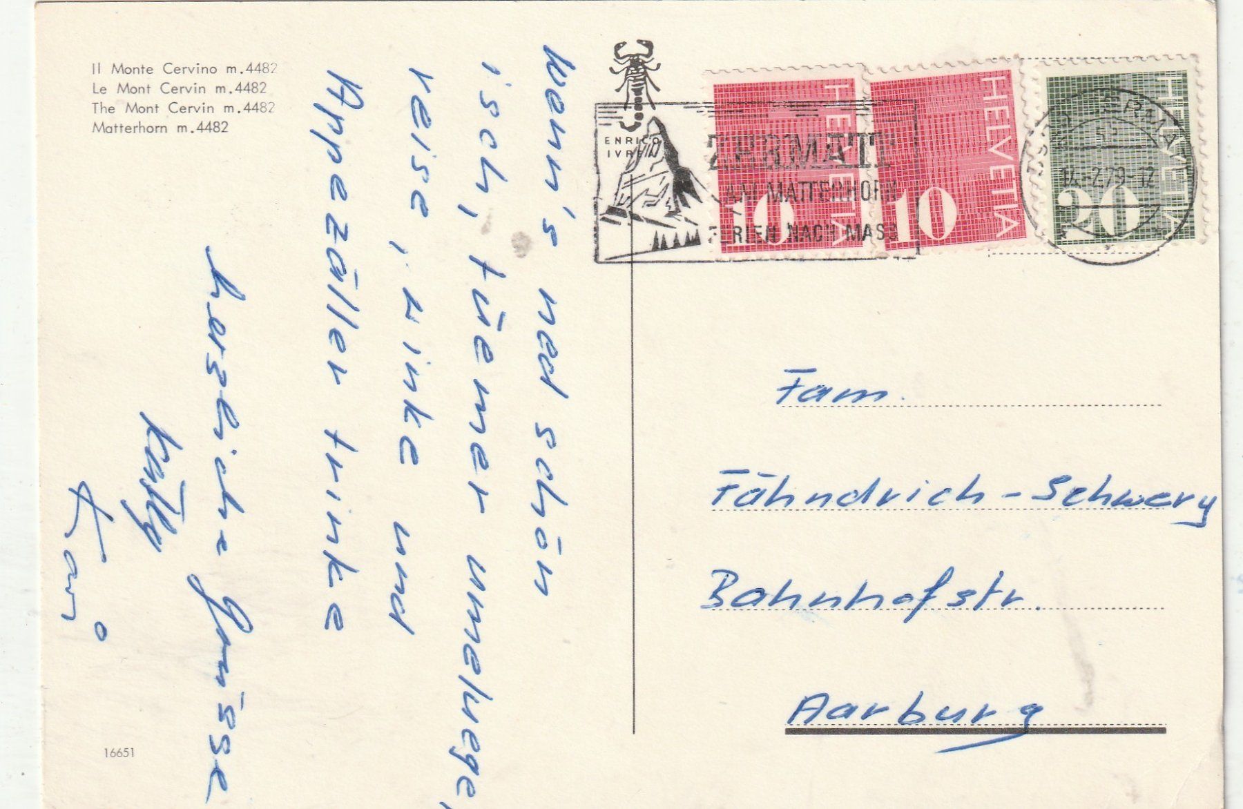 Cartoline postali: San Bernardino  MBK – Usato da Lumbrein venduto da made02 1