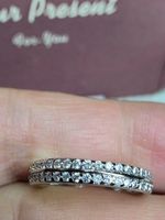 Bague argent avec diamants de moissanite certifiés GRA