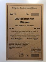 Spannendes zum Thema EISENBAHN - uraltes Billett MÜRREN
