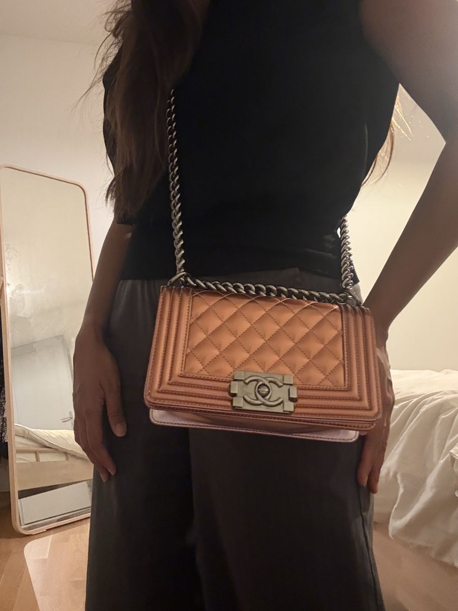 Chanel Borse da donna: Chanel Boy Bag metallic copper leather – Usato da Luzern venduto da rec_8srh 9