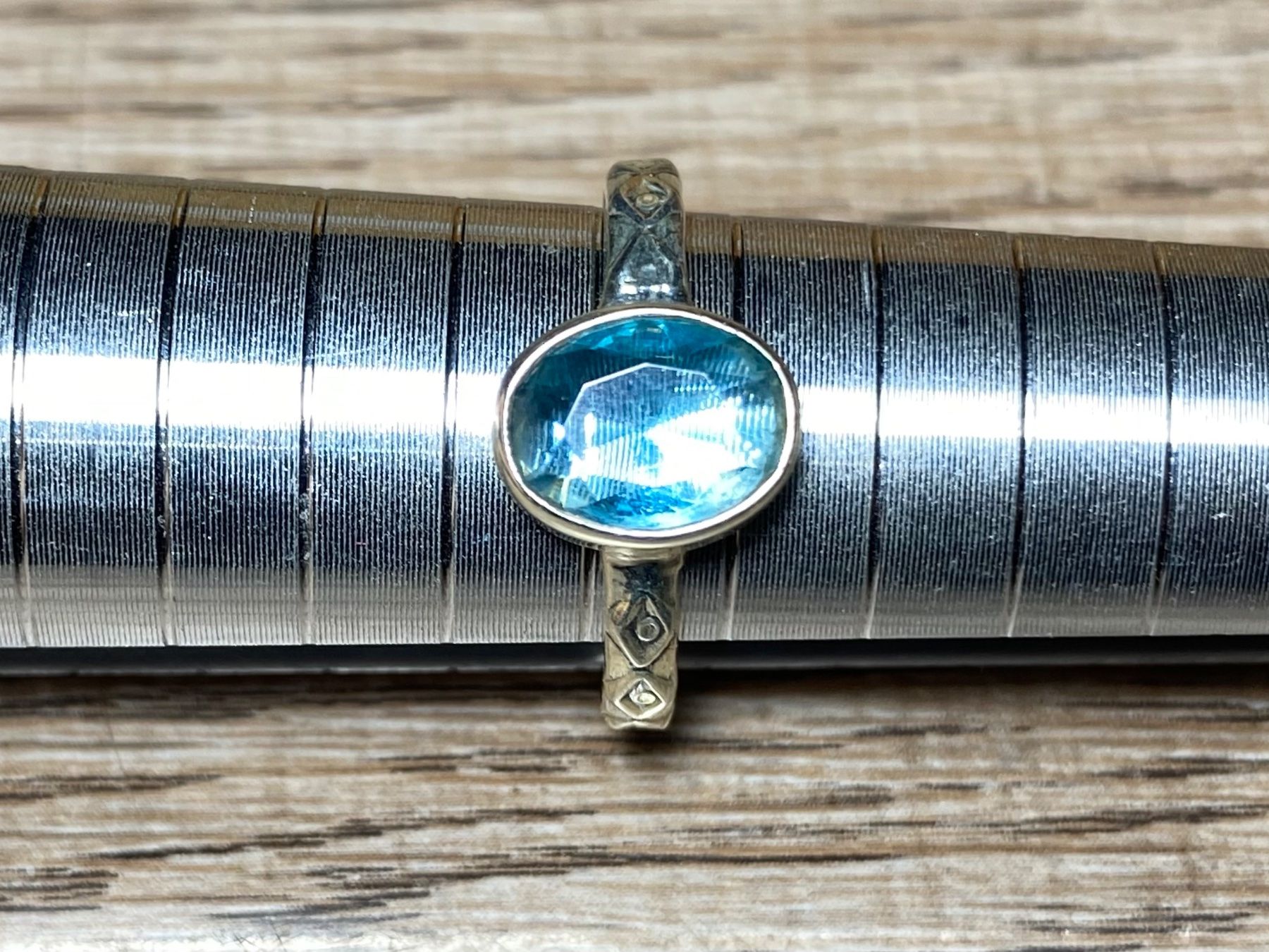 Anelli: 925 Silber Ring - natürlicher Blautopas – Nuovo e nell'imballaggio originale da Laax venduto da Kiki_Kingdom3 9