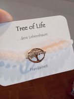 Handgefertigtes Lebensbaum-Armband mit Mondstein Perlen