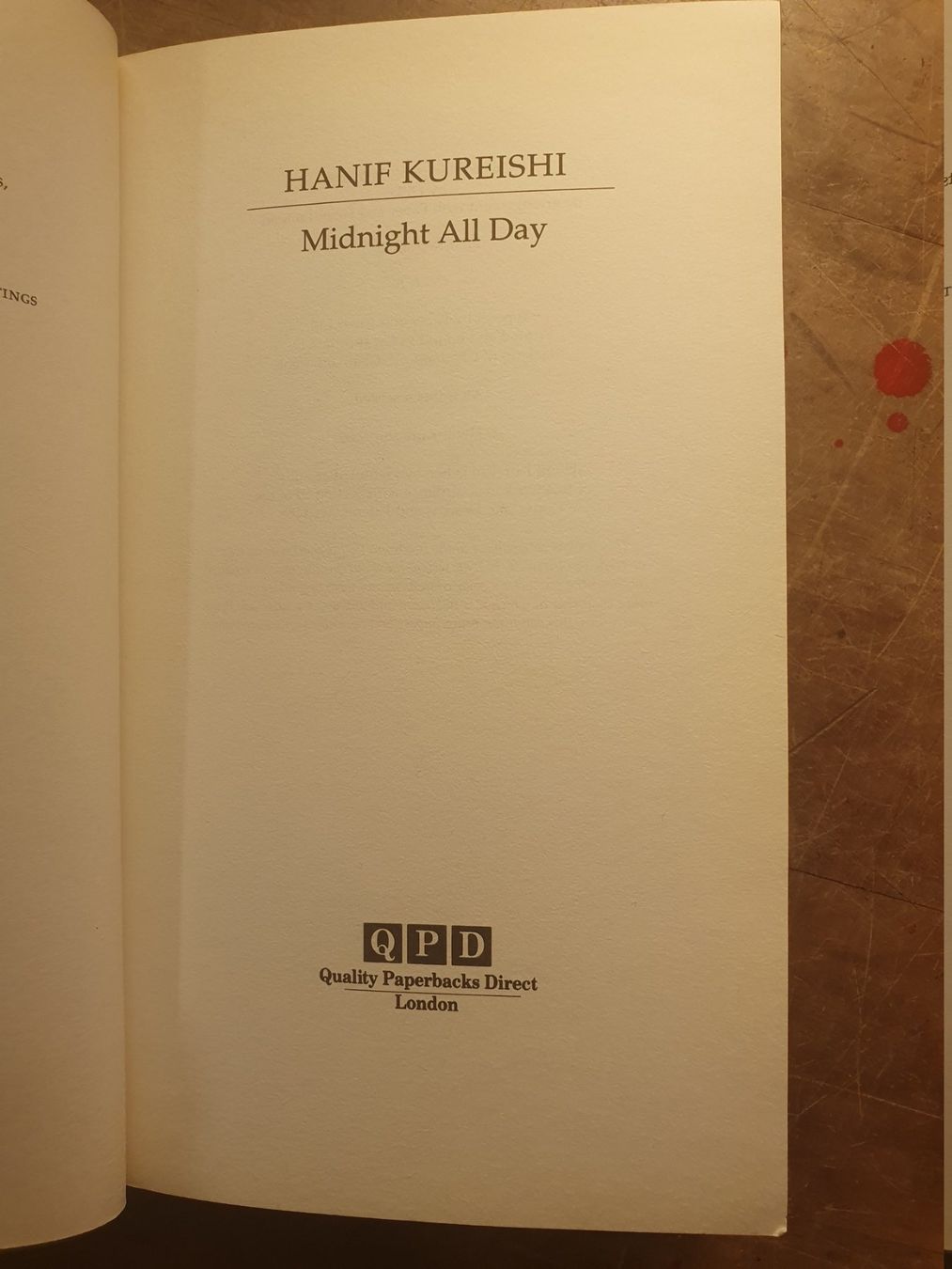 Libri: Midnight All Day - Hanif Kureishi – Usato da Zürich venduto da loosebone 2
