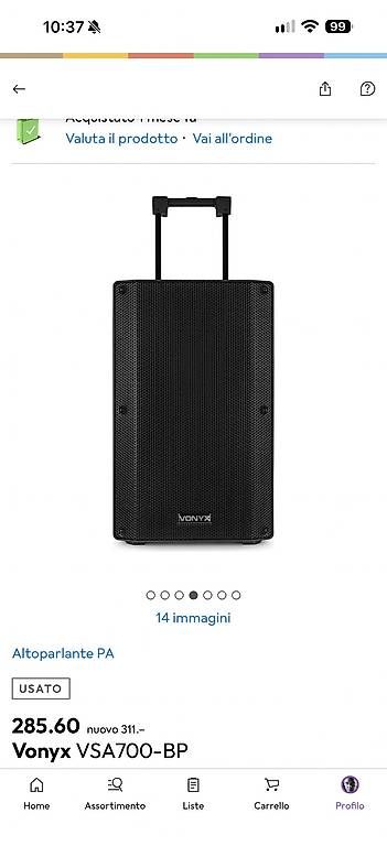 Casse acustiche: Vonyx VSA700-BP – Nuovo e nell'imballaggio originale da Lavorgo venduto da RealGiX