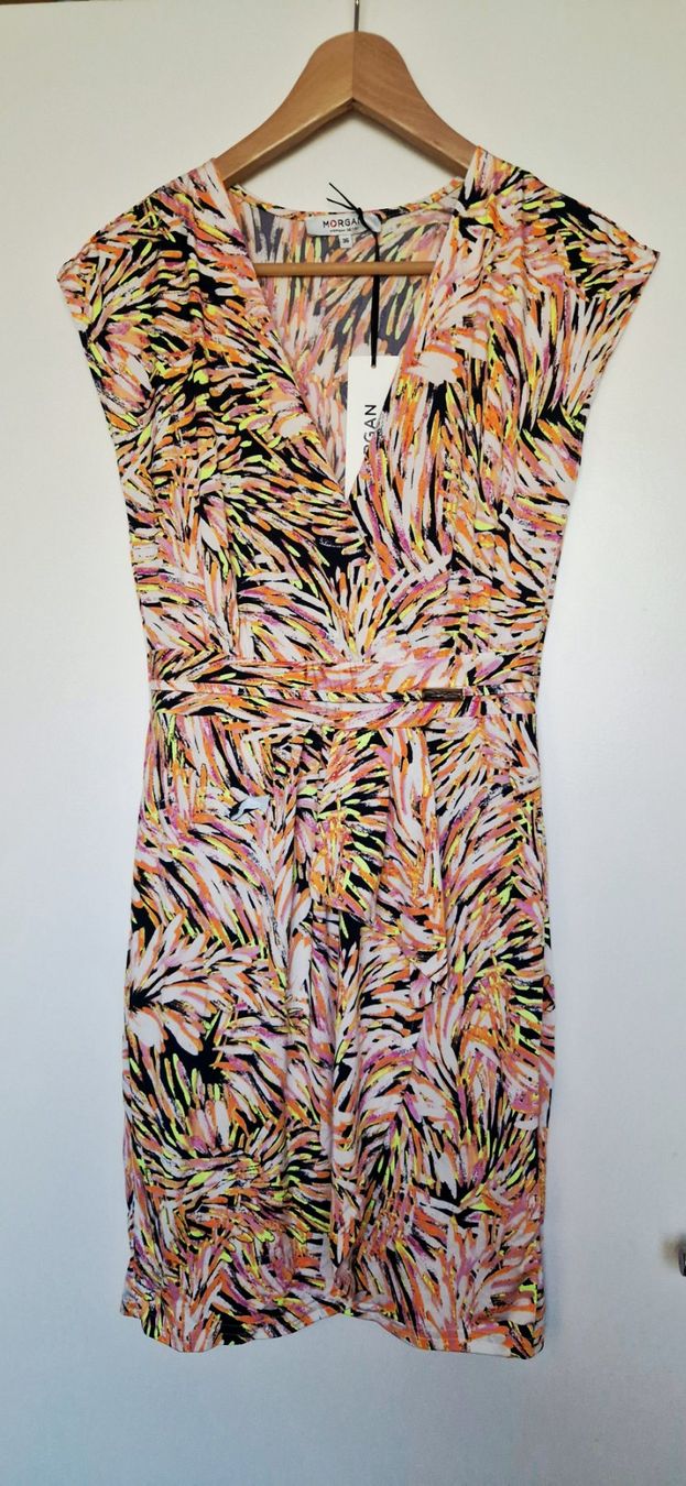 Morgan Kleider: Robe multicolore Morgan neuve, t. 36 – Neu und originalverpackt aus Fribourg von kimlan