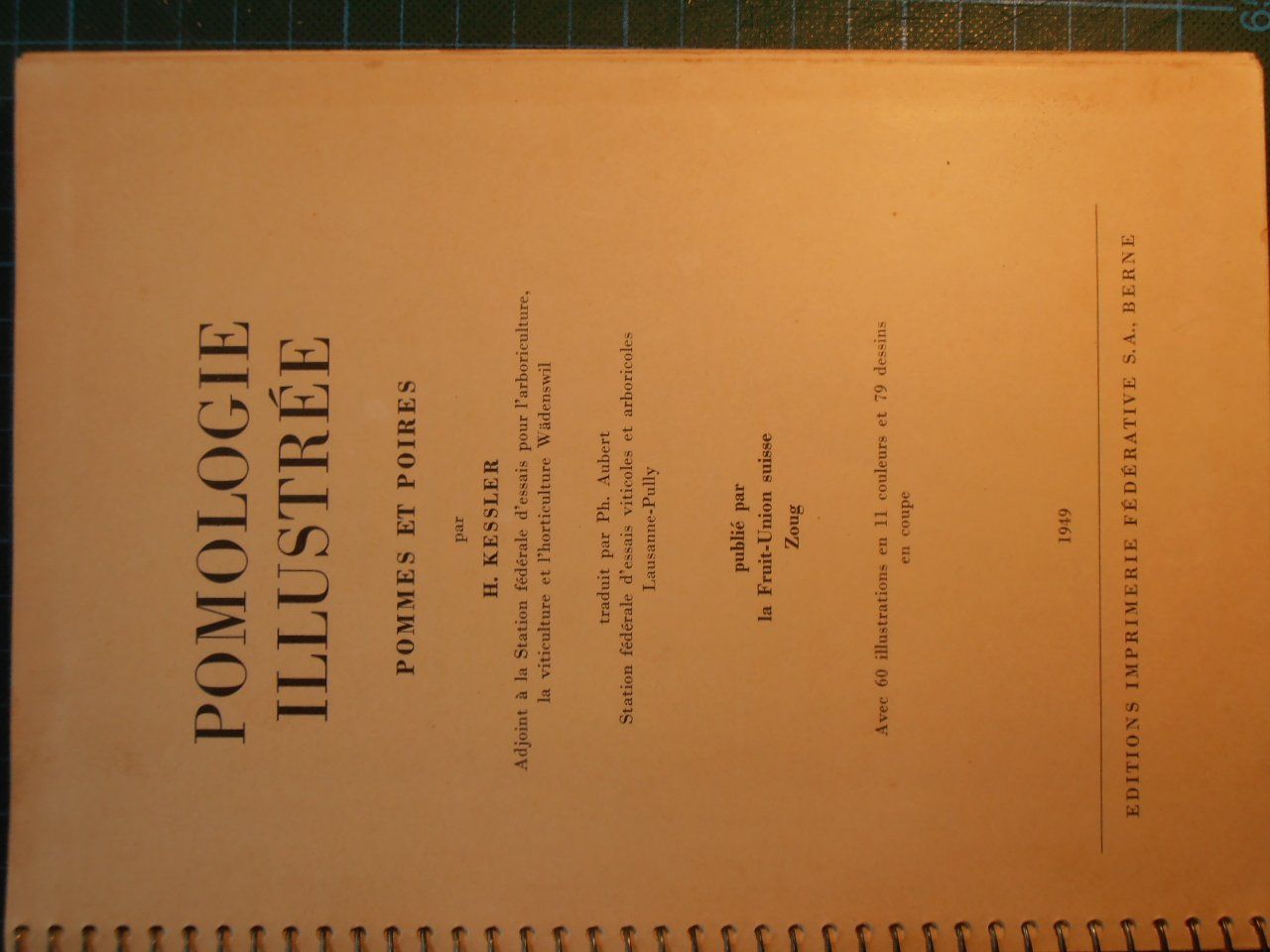 Libri: Pomologie H. Kessler 1949 – Usato da Savièse venduto da Theolgas 1