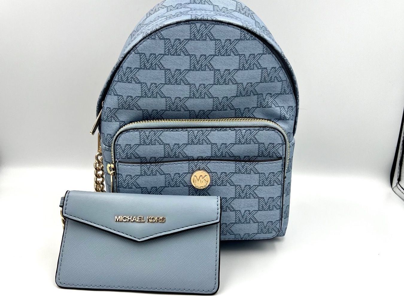 Michael Kors Zaini: Michael Kors Rucksack pale blue – Nuovo e nell'imballaggio originale da Wiedlisbach venduto da Sistershop