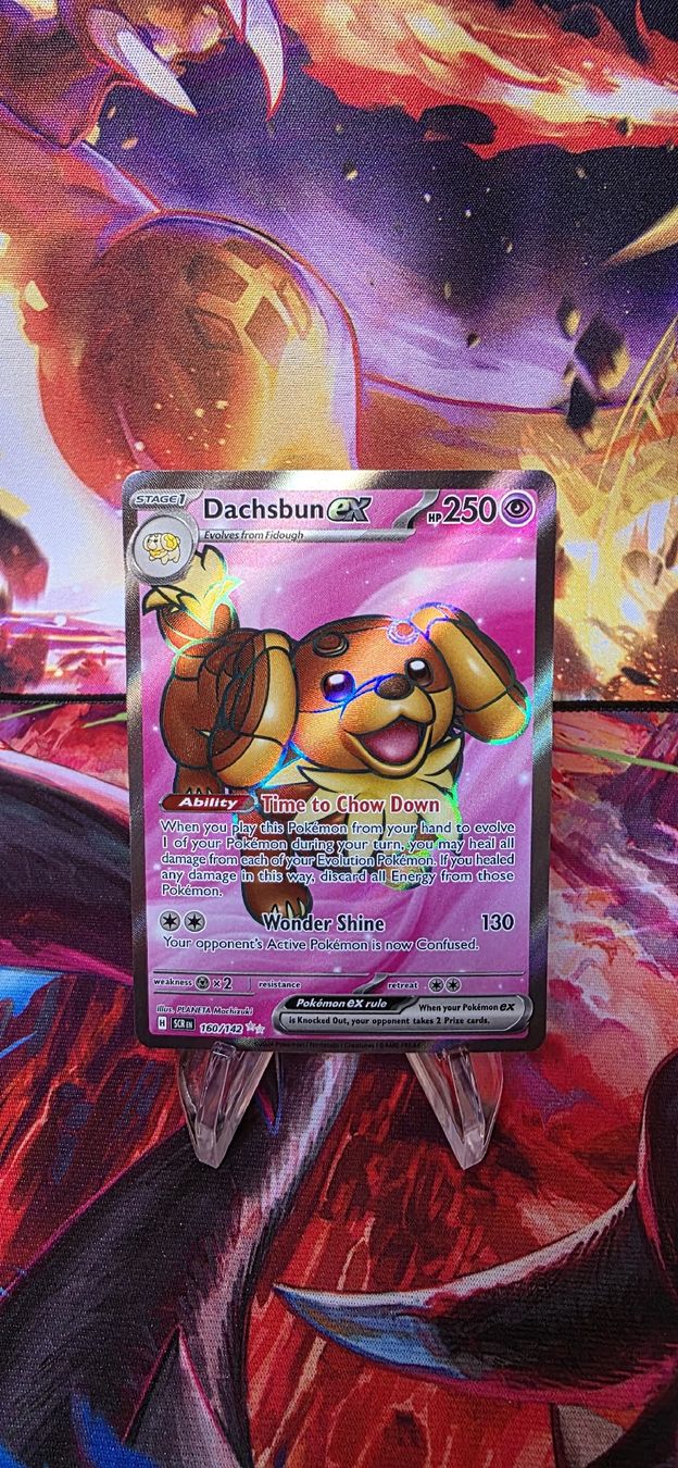 Pokémon Sammelbilder & Trading cards: Dachsbun ex 160/142 Stellar Crown SCR – Neu (gemäss Beschreibung) aus Frutigen von Sinnohan_Zorua