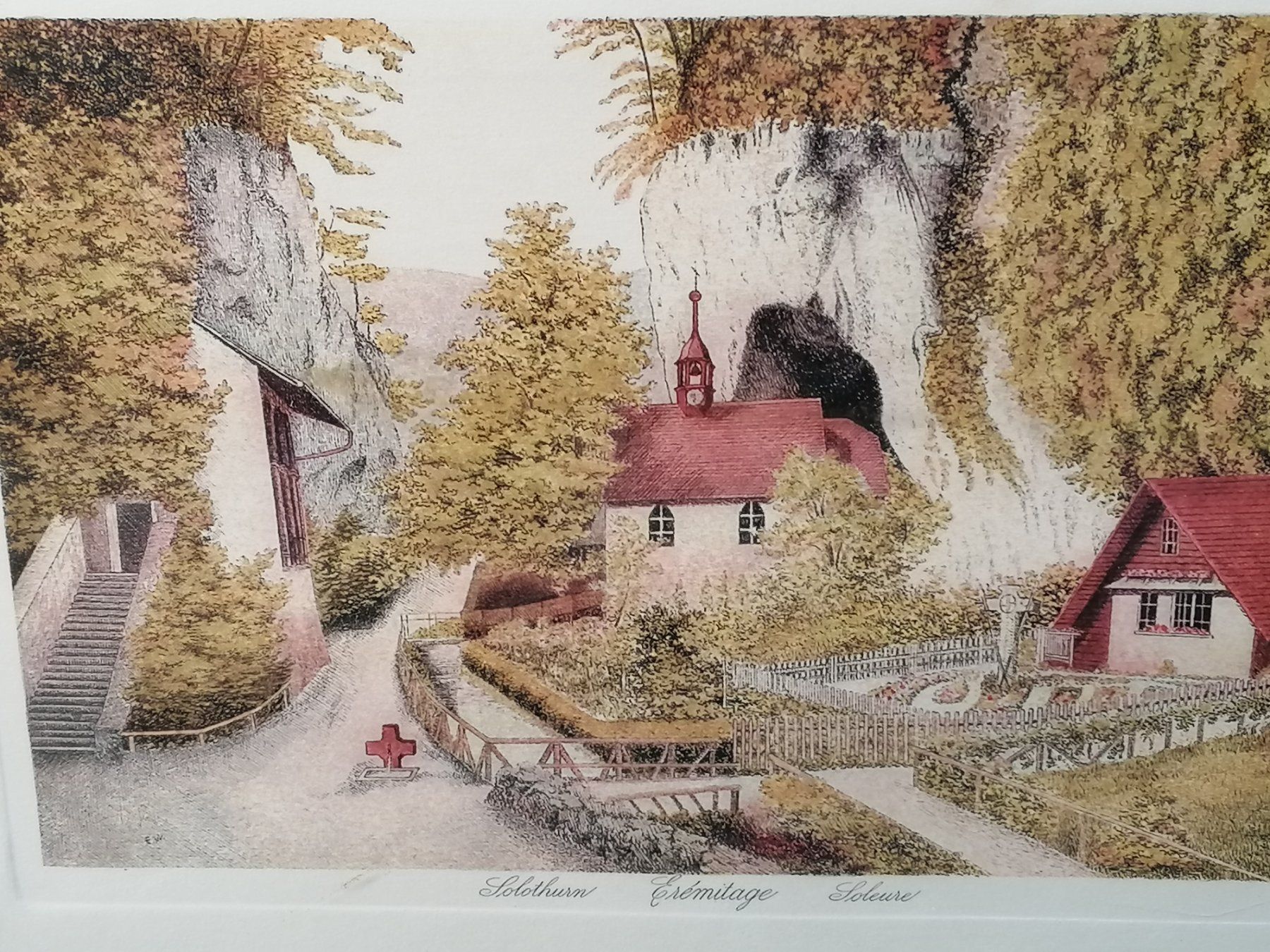 Foto & Immagini: Solothurn Eremitage Aquarell, gerahmt, schöne Herbstfarben – Usato da Rovio venduto da maxmac 2