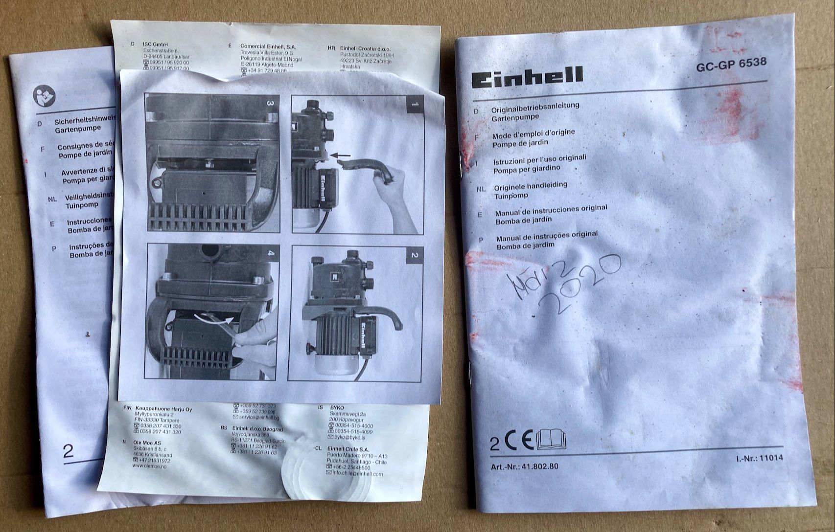 Einhell Pompes et pièces: Einhell Gartenpumpe GC-GP 6538 – D'occasion à Affoltern BE par Jackylondon 1