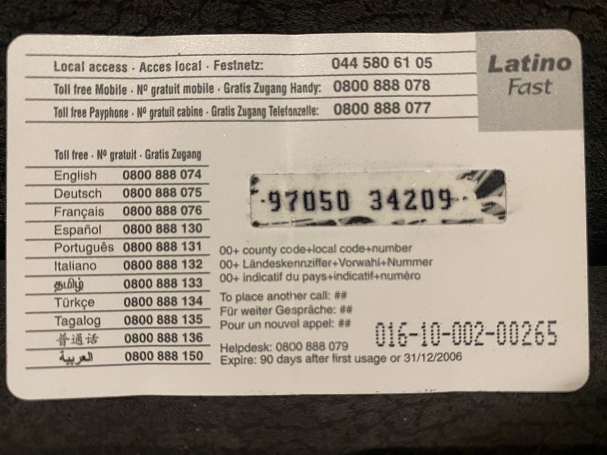 Schede telefoniche: Prepaid card – Difettoso da Lausanne venduto da babacard10 1
