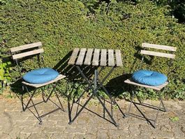 Biergarten-Garnitur für Garten, inkl. Kissen