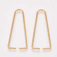 3 Klemmbügel Edelstahl vergoldet, 40x17.5x1 mm