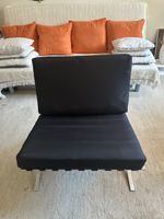 Sessel schwarz Metallgestell guter Zustand