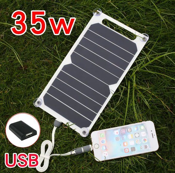 Dispositivi a energia solare: Solar panel USB Outdoor tragbare Batterie Ladebank 35w – Nuovo e nell'imballaggio originale da Genève venduto da Top-Trend 2