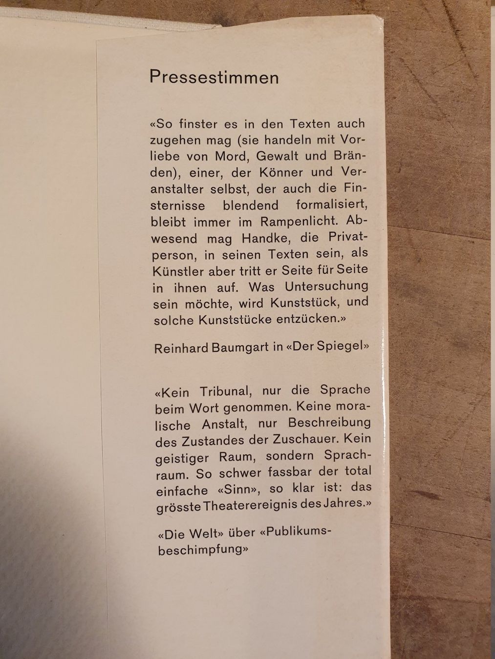 Libri: Publikumsbeschimpfung Peter Handke Ex Libris – Usato da Zürich venduto da loosebone 3