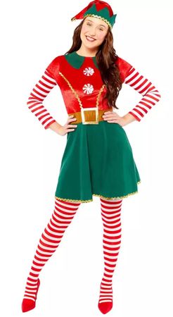 Süßes Christmas Elf Damenkostüm