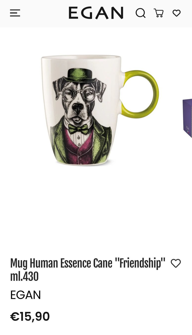 Tazze: Mug Human Essence Cane "Friendship" ml.430 – Nuovo e nell'imballaggio originale da Basel venduto da sof_c7z7
