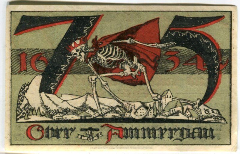 Banconote: Notgeld "75 Pfennig. Oberammergau 1921" – Usato da Basel venduto da Butsch5