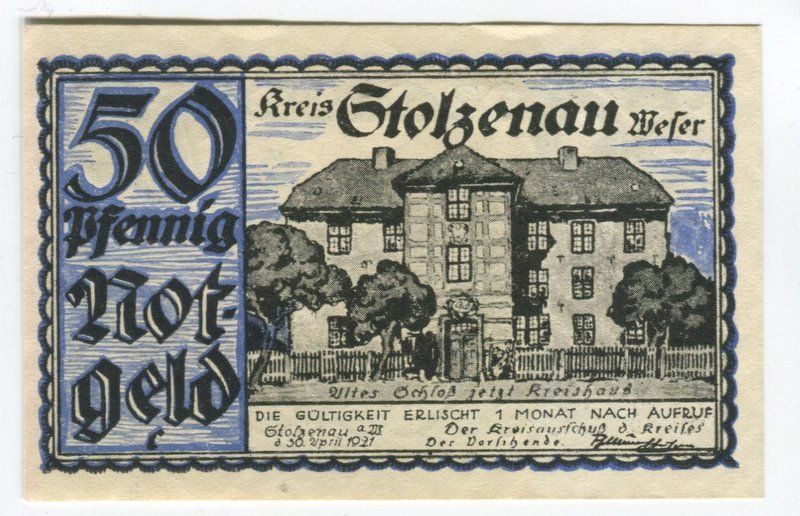 Banconote: Notgeld "50 Pfennig. Stolzenau 1921" – Usato da Basel venduto da Butsch5