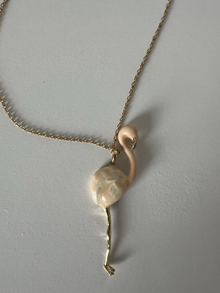 Catenine: Schöne Kette Flamingo – Nuovo (secondo la descrizione) da Wetzikon ZH venduto da yirenai 1