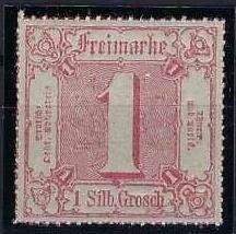 Tutti i francobolli: Thurn und Taxis 1865 oder 1866 1Silbergroschen postfrisch – Usato da Hitzkirch venduto da walti1959