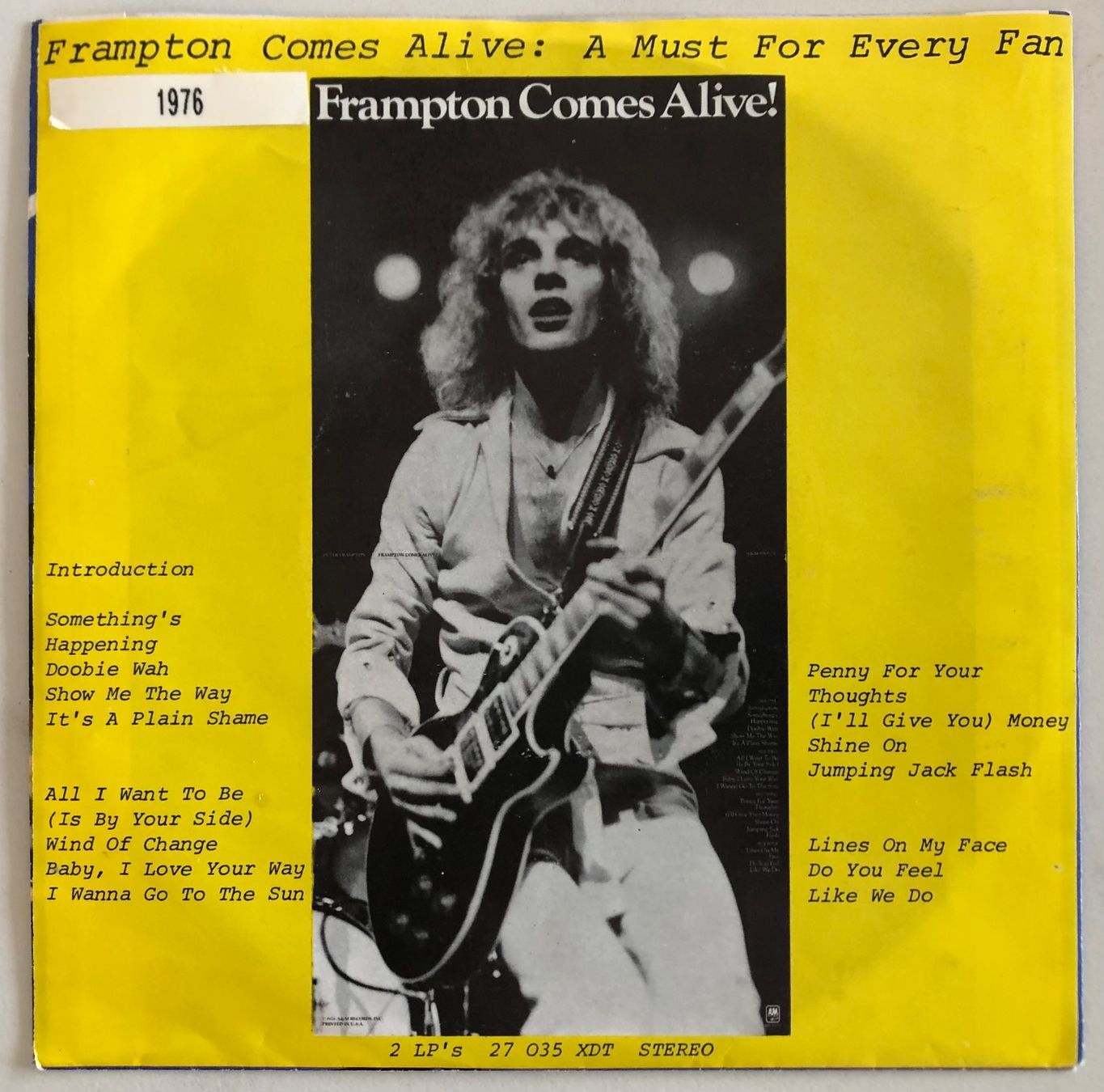 Schallplatten: PETER FRAMPTON - SHOW ME THE WAY (LIVE) – Gebraucht aus Poliez-Pittet von Newtown-Records 1