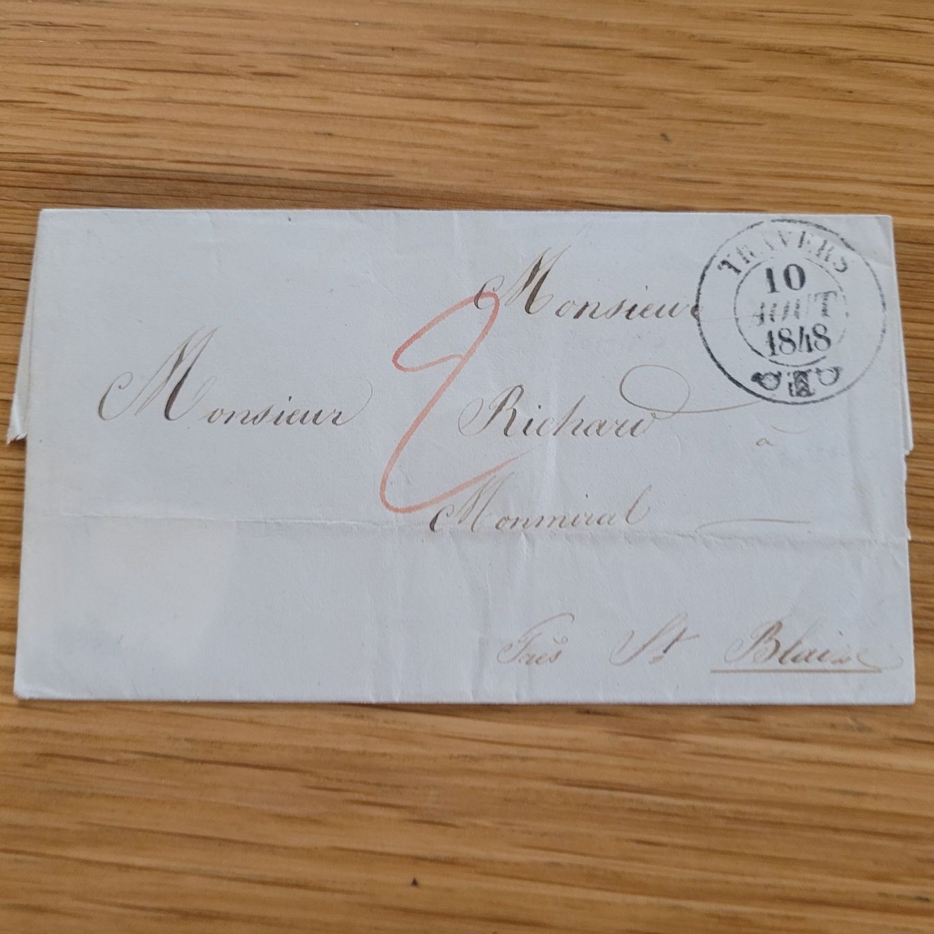 Tous les timbres: Document Préphilatélique Travers St.Blaise 1848 – D'occasion à Biel/Bienne par Destockweb