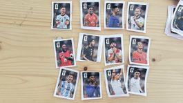 Fussballstickers Sammlung 12 Stk. versch. Spieler