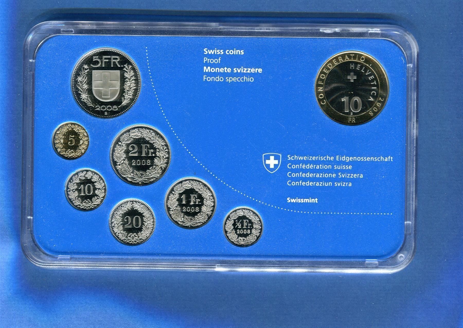 Tutti le monete: (056) Münzsatz 2008 PP imSchutzkarton – Usato da Rüthi (Rheintal) venduto da erdnuessli1 2
