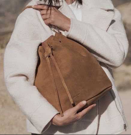 Beuteltasche Ann Kurz Wildleder braun