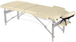 Alu Massageliege 3 Zonen Creme