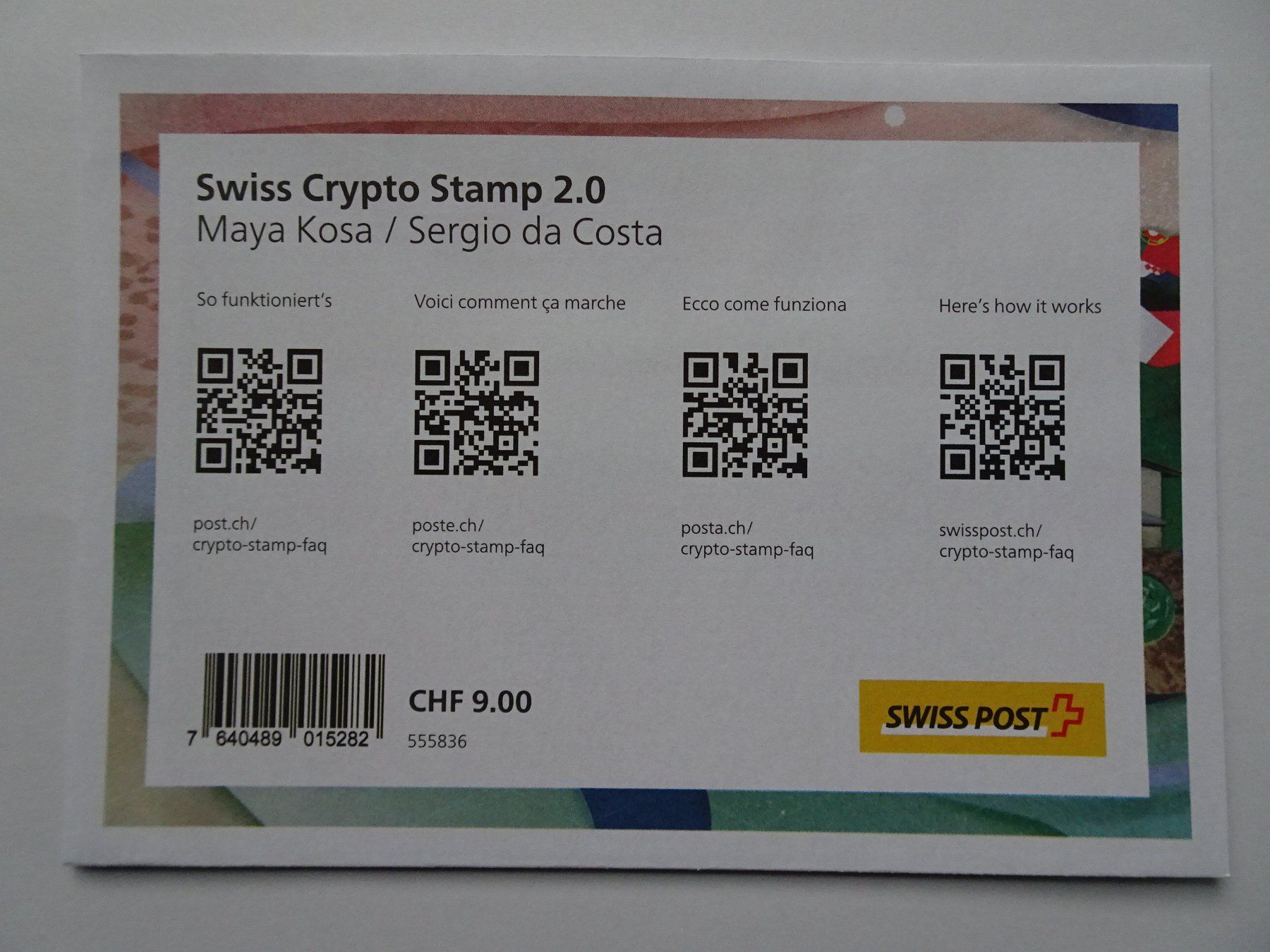 Tous les timbres: Swiss Crypto Stamp 2.0 – Neuf avec emballage d'origine à Aadorf par Chnorli-Furz