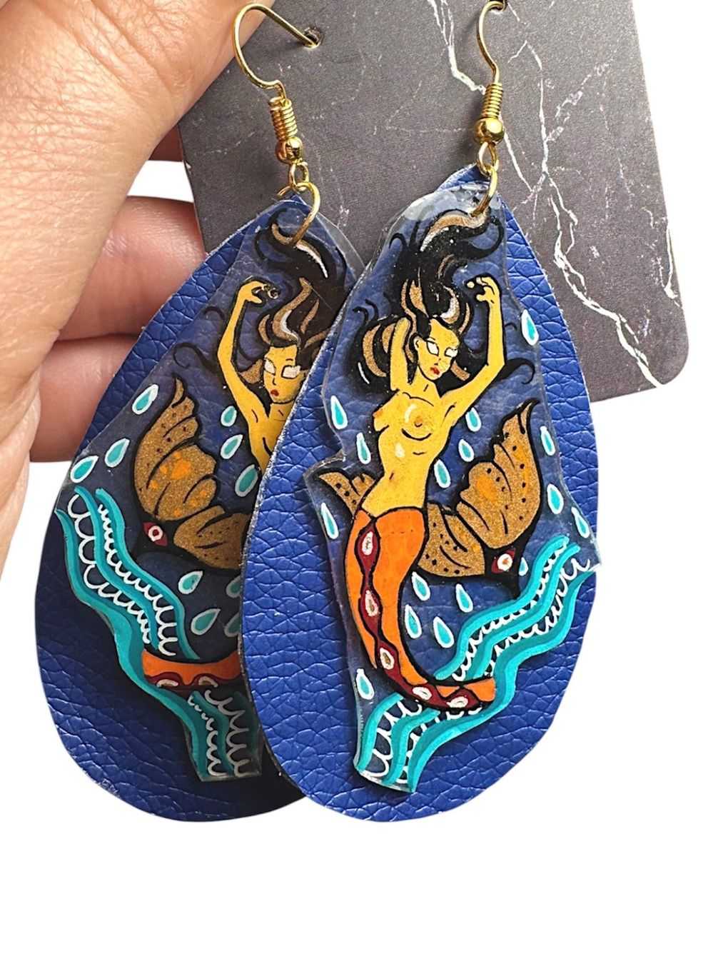 Ohrringe & -stecker: Boucle "SIRENE ET LA GOUTTE BLEU" – Gebraucht aus St-Saphorin-Morges von chl_s5rr 2