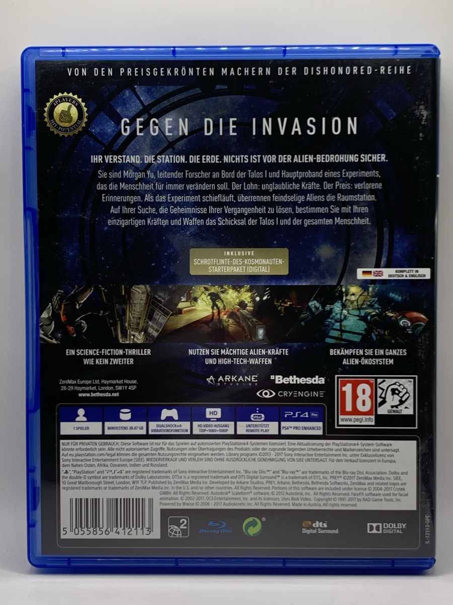 Sony Giochi: PS4 - PREY 100% UNCUT – Usato da Ostermundigen venduto da RG-Collector 1