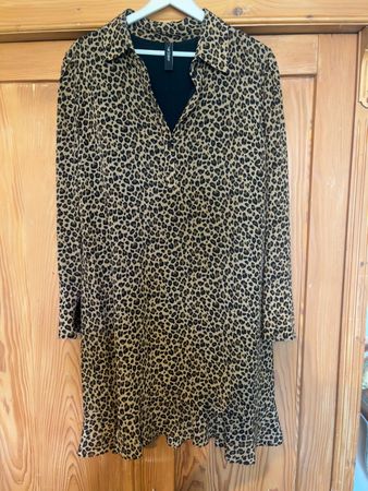 Marc Cain Seidenkleid 100 % Seide Leopard Gr. N4 (40/42)