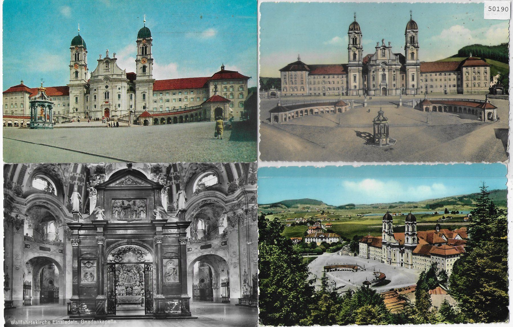 Cartoline postali: 4 AK Einsiedeln – Usato da Ettingen venduto da Kartenplanet