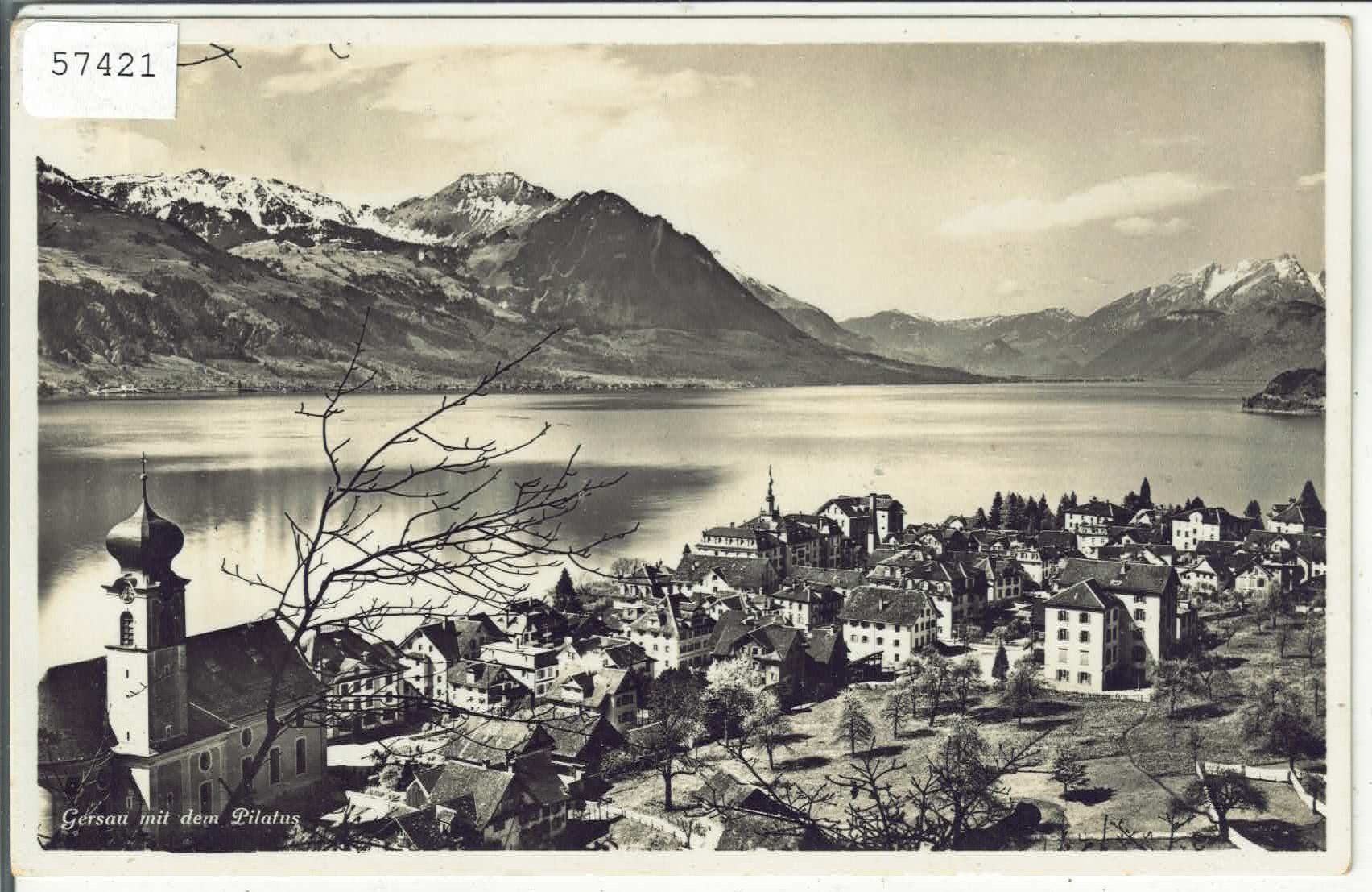 Cartoline postali: Gersau mit dem Pilatus – Usato da Ettingen venduto da Kartenplanet