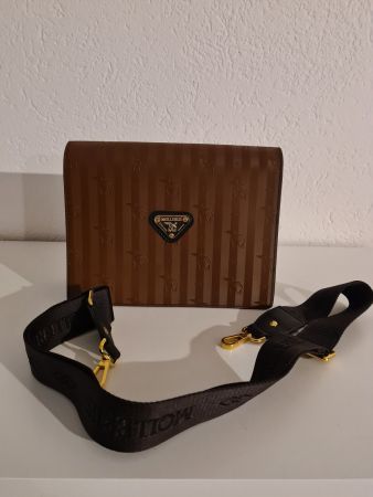 Maison Mollerus Umhängetasche / Clutch – braun – neuwertig